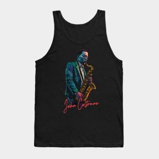 John Coltrane - Retro Jazz Music Fan Design Tank Top